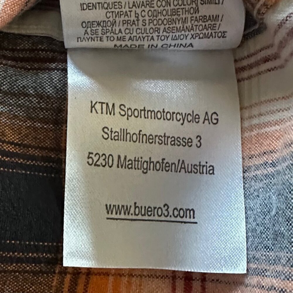 KTM Racing Motorcycles Men's Large Flannel Shirt - KTM Logo - Extra Soft - NWOT - Picture 11 of 11